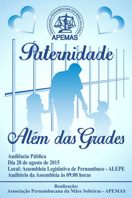 Banner Apemas - Paternidade Além das Grades - Abril de  2015